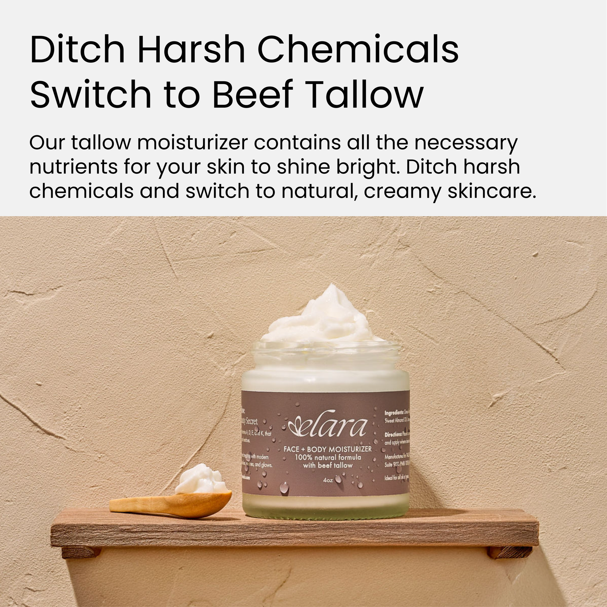 Beef Tallow Skin Moisturizer Lavender