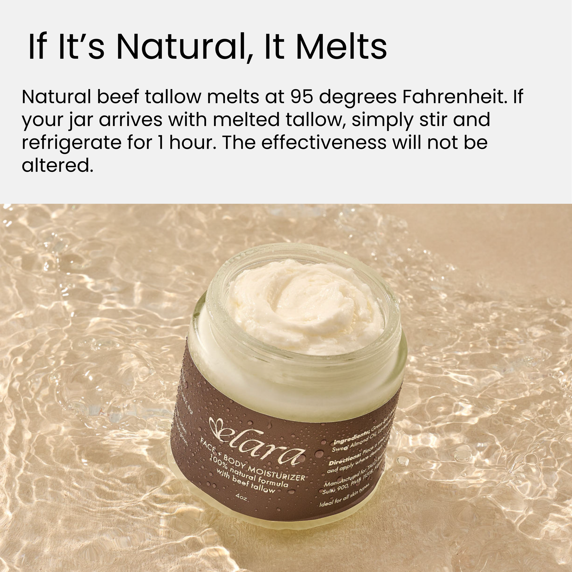 Beef Tallow Skin Moisturizer Lavender